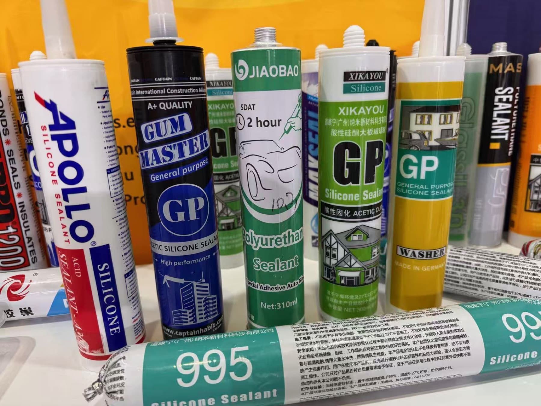 Custom-branded silicone and polyurethane sealants