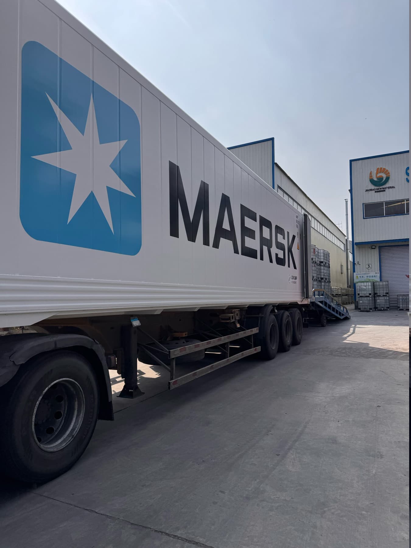 Export truck loading at the factory