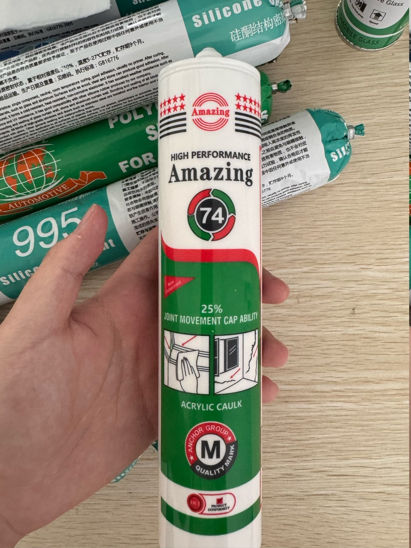 Customer-branded silicone sealant sample