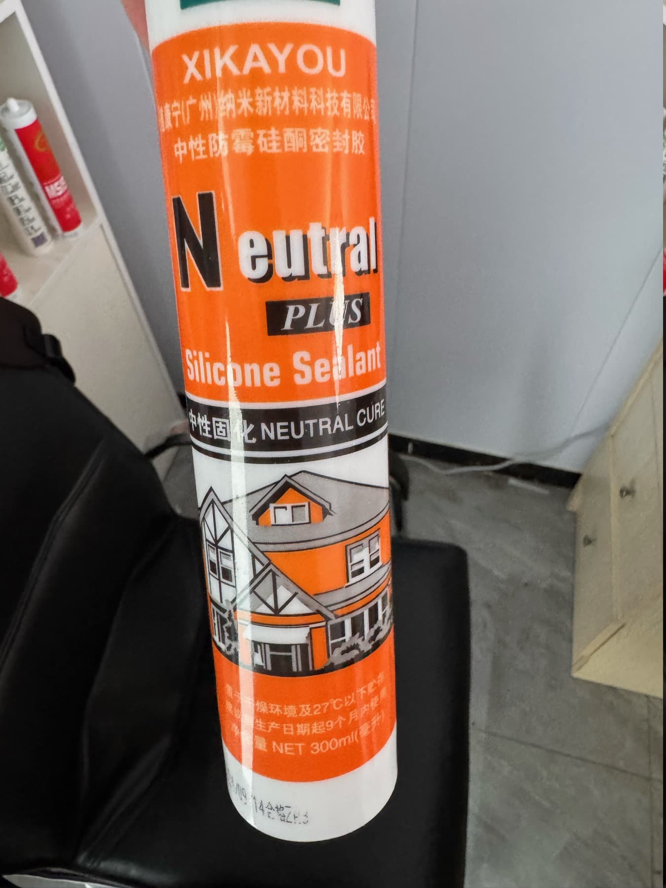 Orange neutral silicone sealant sample cartridge