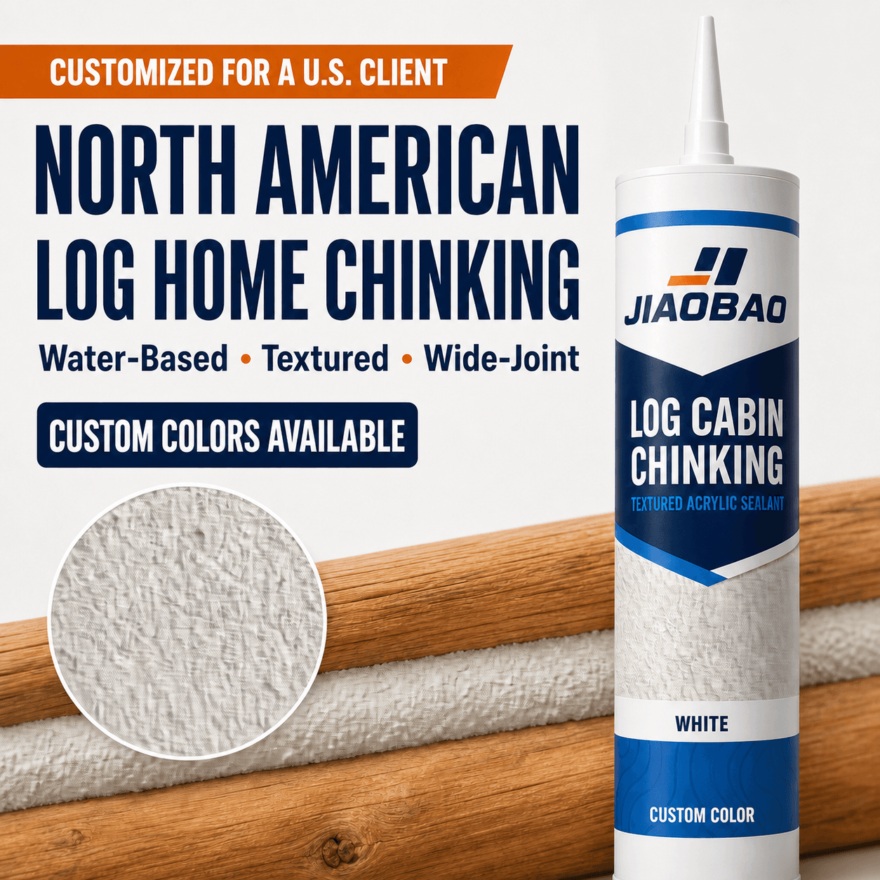 Textured Acrylic Log Home Chinking