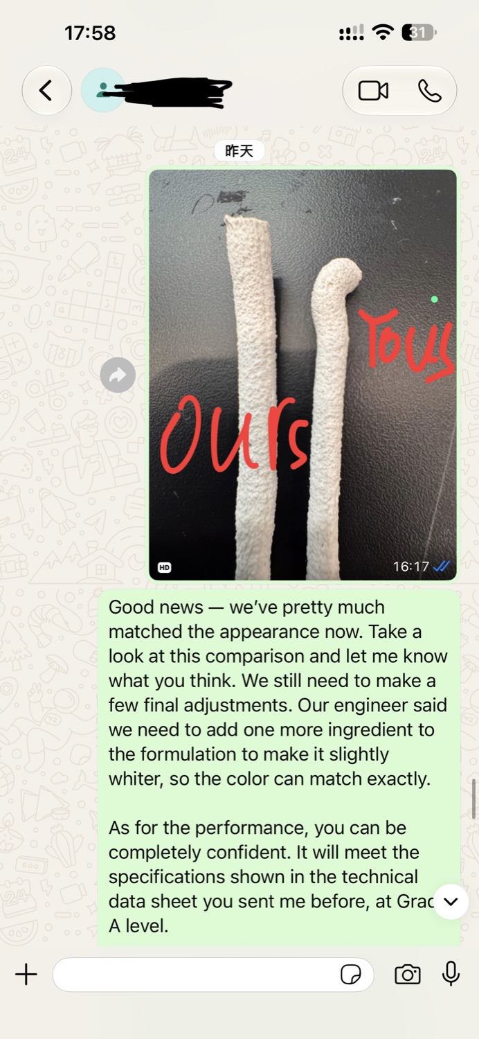 Near-final progress update shared with the customer